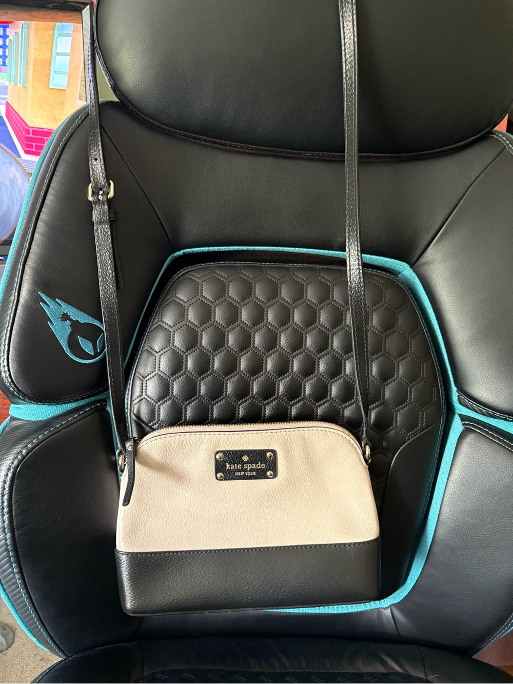 kate spade Two-Tone Cream and Black Crossbody